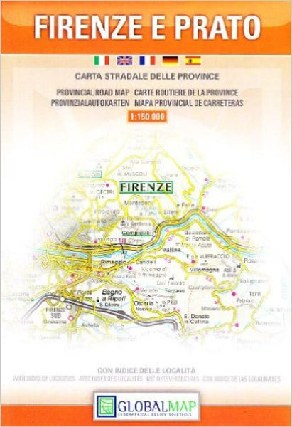 Firenze e Prato : carta stradale della provincia Litografia Artistica Cartografica