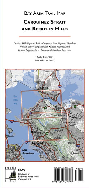 Bay Area Trail Map: Carquinez Strait and Berkeley Hills Redwood Hikes Press