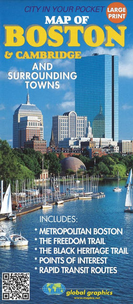 Map of Boston & Cambridge : and surrounding towns Global Graphics