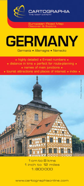 Germany Road Map Cartographia