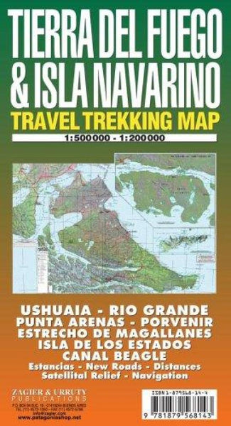 Tierra del Fuego & Isla Navarino : travel trekking map Zagier & Urruty