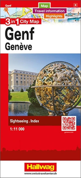 Geneva : 3 in 1 city map = Genf : 3 in 1 city map = Genève: 3 in 1 city map = Ginevra : 3 in 1 city map Hallwag Kummerly Frey AG