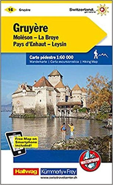 Gruyere : Switzerland Hiking Map #16 Hallwag Kummerly Frey AG
