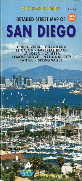 Detailed street map of San Diego Global Graphics