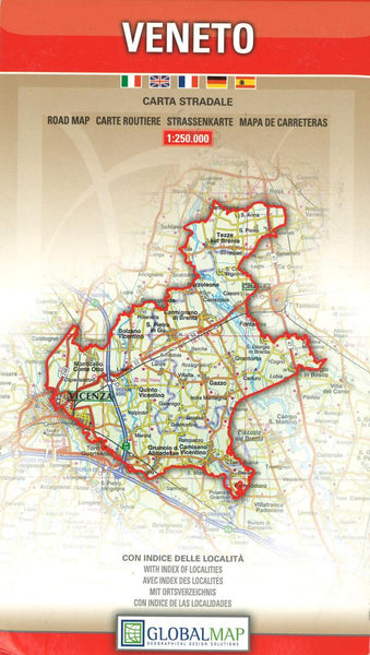 Veneto : carta stradale Litografia Artistica Cartografica