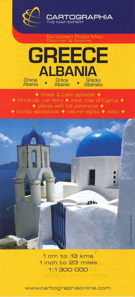 Greece : Albania : European Road Map : Discover & Explore : 1:1 300 000 = Görögország : Albánia : európai autótérképek : 1:1 300 000 Cartographia