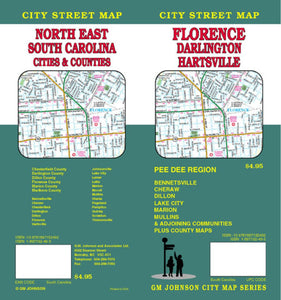 Florence : Darlington : Hartsville : city street map = North east South Carolina : cities & counties : city street map