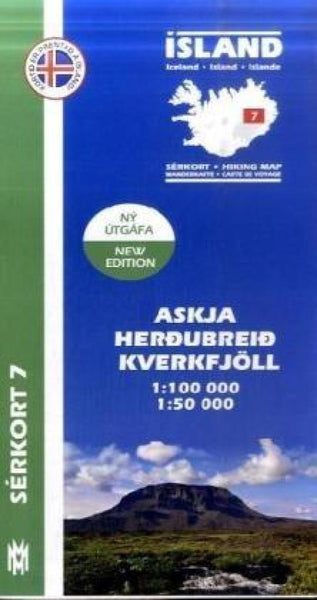 Askja & Heroub hiking map Mál og menning