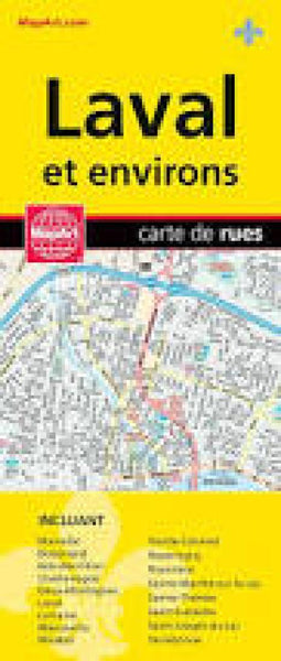 Laval and Surroundings, Quebec City/Street Map | Map Geek.com