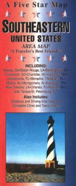 Southeastern : United States : area map : "a traveler's best friend" Five Star Maps Inc