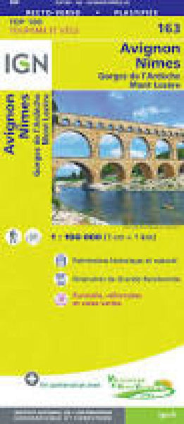 Avignon, Nîmes : Gorges de l'Ardèche : Mont Lozère : 1:100 000 Institut Geographique National