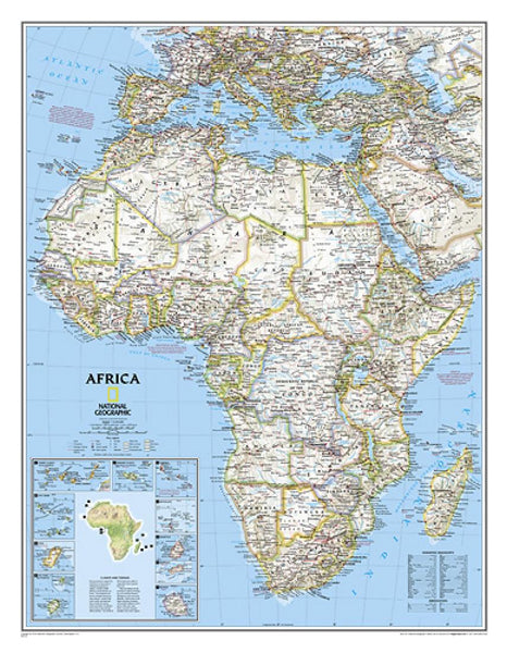 Africa Classic Enlarged Wall Map [Laminated] National Geographic Maps