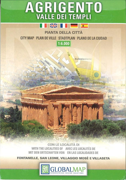 Agrigento : Valle dei Templi : pianta della citta Litografia Artistica Cartografica