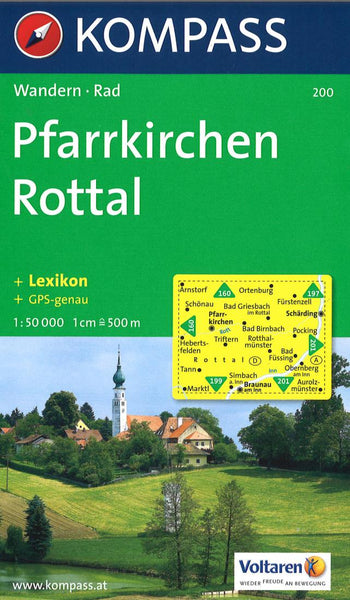 Pfarrkirchen -Rottal Hiking Map & Guide Kompass