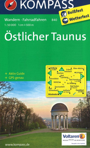 Östlicher Taunus Hiking Map & Guide Kompass