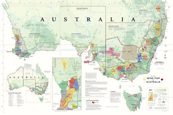 Wine Map of Australia DeLong Wine Maps