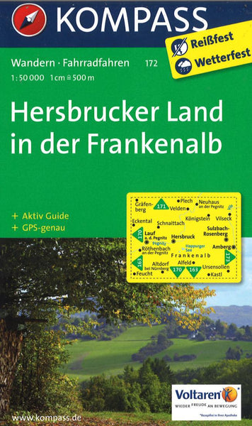 Hersbrucker Land in der Frankenalb Hiking Map Kompass