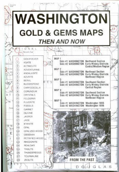 Washington, Gold and Gems, 5-Map Set, Then and Now Northwest Distributors