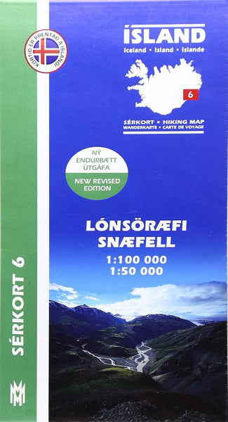 Lonsöraefi hiking map Mál og menning