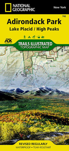 Lake Placid and High Peaks, Adirondack Park, Map 742 National Geographic Maps