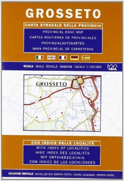Grosseto City Map Litografia Artistica Cartografica
