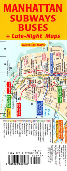 Manhattan subways buses : + late-night maps Tauranac Press