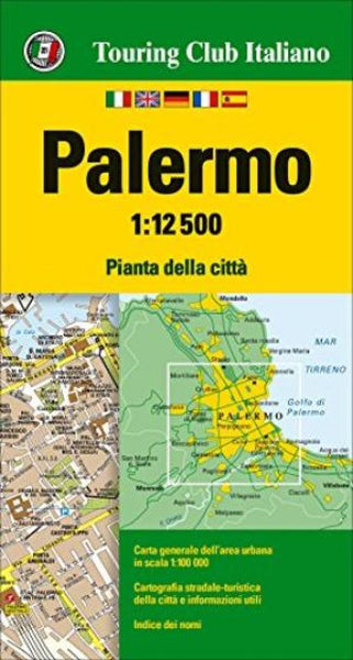 Palermo, Italy City Map Touring Club Italiano