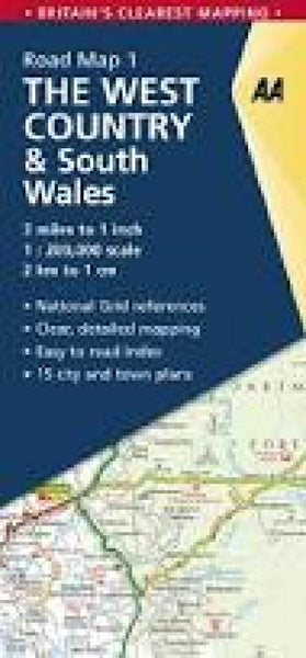 Great Britain Regional Road Map: West Country and South Wales AA Publishing