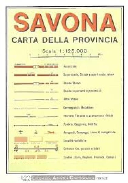 Savona : carta della provincia Litografia Artistica Cartografica