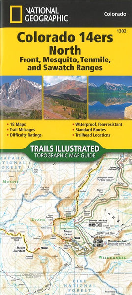 Colorado 14ers North, Map 1302 National Geographic Maps