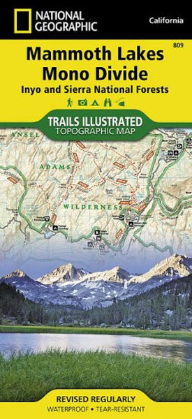 Mammoth Lakes : Mono Divide : Inyo and Sierra National Forests National Geographic Maps