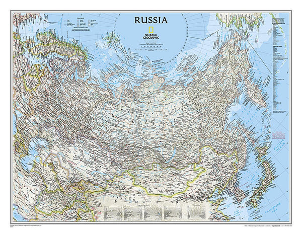 Russia Classic Wall Map [Laminated] National Geographic Maps