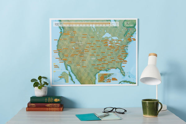 Large Scratch-Off United States Golf Map Maps International Ltd.