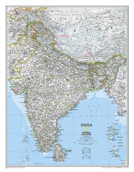 India Classic Wall Map [Laminated] National Geographic Maps