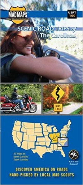 Scenic road trips of the Carolinas MAD Maps