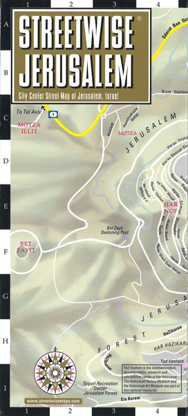 Streetwise Jerusalem : city center street map of Jerusalem, Israel Streetwise Maps, Inc