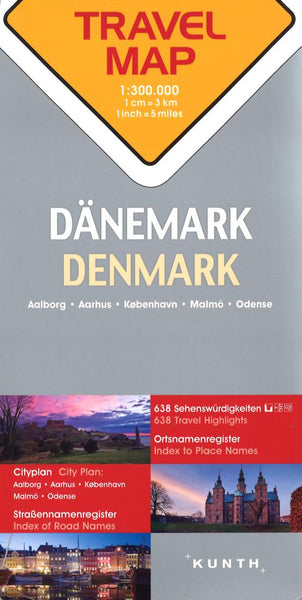 Denmark, Aalborg, Aarhus, København, Malmö, Odense: travel map = Dänemark, Aalborg, Aarhus, København, Malmö, Odense = Danmark, Aalborg, Aarhus, København, Malmö, Odense = Danemark, Aalborg, Aarhus, København, Malmö, Odense Kunth Verlag