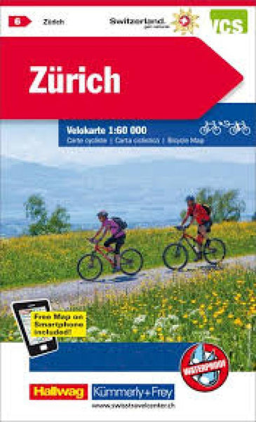 Zurich Cycling Map Hallwag Kummerly Frey AG
