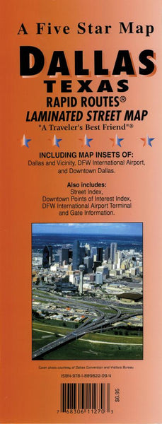Dallas : Texas : Rapid Routes : laminated street map Five Star Maps Inc