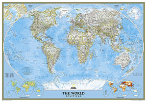 World Classic Enlarged Wall Map - Laminated (69