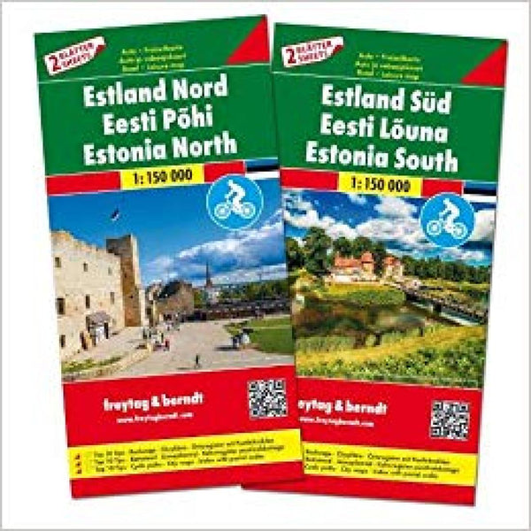Estland Nord : Estland Süd : Auto + Freizeitkarte : 1:150 000 = Eesti Põhi : Eesti Lõuna : Auto ja vabaajakaart : 1:150 000 = Estonia North : Estonia South : Road + Leisure map : 1:150 000 = Estonie du Nord : Estonie du Sud : carte routière + de lois Freytag & Berndt