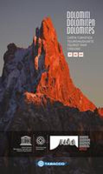 Dolomites UNESCO Tourist Map Tabacco Map