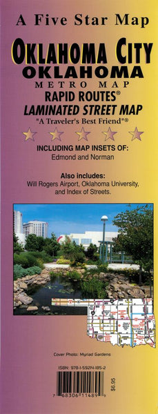 Oklahoma City : Oklahoma : metro map : Rapid Routes : laminated street map Five Star Maps Inc