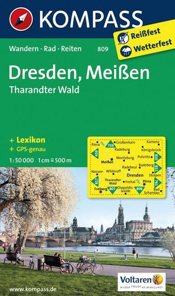 Cover of Dresden-Meissen-Tharandter Forest Hiking Map By Kompass