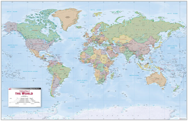 Political World Wall Map Maps.com