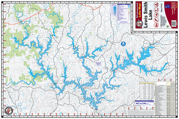Cover of Lewis Smith Lake Map by Kingfisher Maps, Inc.