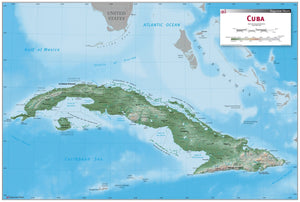 Cuba Wall Map by TESS
