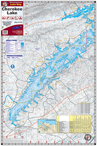 Cherokee Lake Map by Kingfisher Maps, Inc.