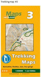 Barisakho, Roshka, Juta, Asa Gorge  - Georgia Trekking Map sheet 3 by GeoLand