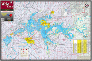Weiss Lake Map by Kingfisher Maps, Inc.